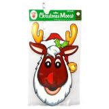 NOS 20in cardstock Christmas moose face in package