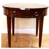 Vintage round mahogany lamp table