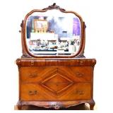 Vtg French bombay 2 over 2 dresser see photos