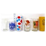 Lot of 6 vintage drinking glasses