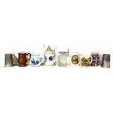 Lot of 9 vintage steins/mugs