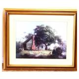 Framed 35x29in farmhouse picture