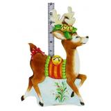 Vntg cardstock die cut 7.5x11 reindeer