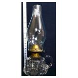 Vintage clear glass finger oil lamp