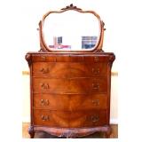 Vtg French bombay 3 over 4 tall chest see pics