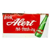 Vntg metal 29.5x15.5 Drink Alert sign