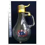 Glass Bud Light light bulb pitcher