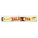 Vntg metal Salada Tea door push