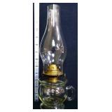 Vintage clear glass finger oil lamp