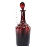 Vintage amethyst 14in decanter w/ stopper
