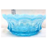 Fenton ice blue opalescent flared edge bowl