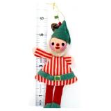 Vntg felt 6in elf Christmas ornament