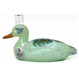 Fenton jade iridescent mallard duck figure