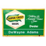Vntg dbl side metal 36x24 Super Crost Seeds sign
