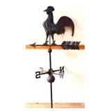 Copper rooster weathervane