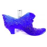 Fenton cobalt daisy & button shoe