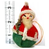 Vintage felt 3in Santa Claus Christmas ornament