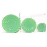 3 piece jadeite serving plate set