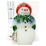 Fenton white satin 4in snow lady figure