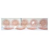 Lot of 9 pink depression 8in plates
