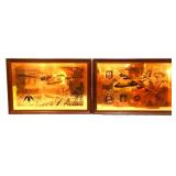 Vintage pair of framed Cotswold etchings