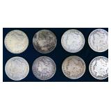 Lot of 8 Morgan dollars-bid price is for all 8
