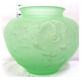 Fenton Tiffin satin poppy 5in vase