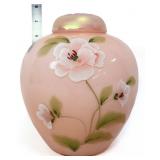 Fenton messenger sunset overlay ginger jar