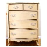 Vintage French 2 over 3 tall chest see photos