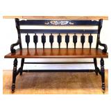 Vintage decorated settee