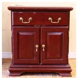Cherry 1 drawer 2 door nightstand see photos