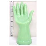 Jadeite glass jewelry hand