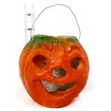 Vntg paper mache jack o lantern candy bucket