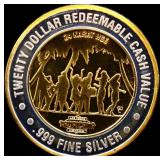 .60 silver $20 casino token