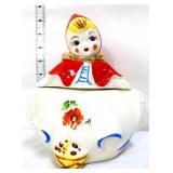 Vntg 8in Little Red Riding Hood cracker jar