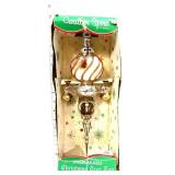 Vntg glass Christmas Tree topper with org box
