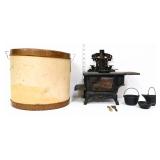 Vtg cast iron salesman sample wood cook stove