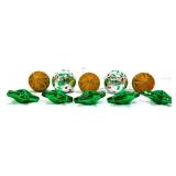 Lot of 10 glass Christmas ornaments