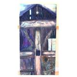 Barn scene oil on canvas