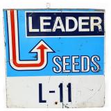 Vntg metal 18x18 Leader Seeds sign