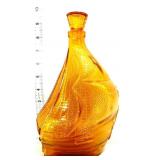Vntg amber glass ship decanter