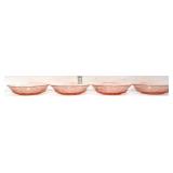 Lot of 4 pink depression cereal bowls