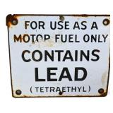 Vntg porcelain 7x6 Contains Lead pump plate