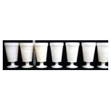 Lot of 7 vintage milk glass goblets