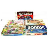 Lot of 5 board game boxes with contents