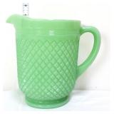 Jadeite 7in pitcher w/ sawtooth design