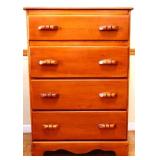 Vintage maple 4 drawer tall chest