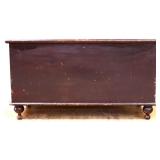 Primitive wood box on feet with till see photos