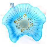 Blue/white cased glass small bowl