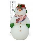 Fenton white satin 4in male snowman